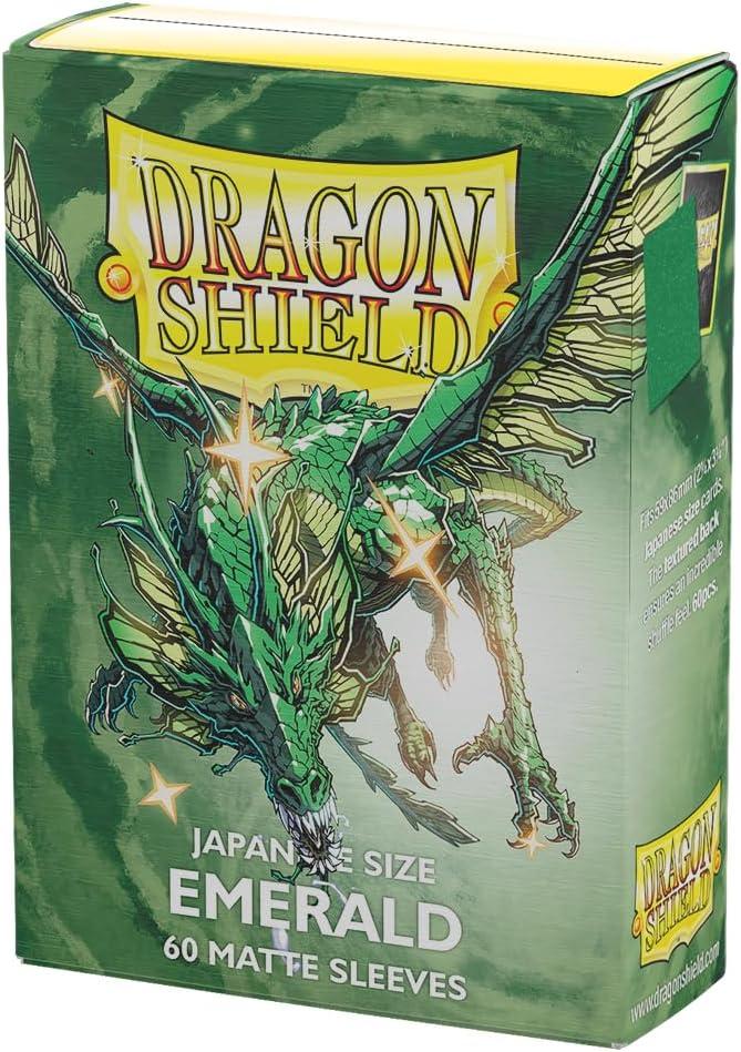 Dragon Shield | Japanese Size Card Matte Sleeves | 60 CT - Smooth & Tough Premium TCG Sleeves - Compatible with Yu-Gi-Oh, Naruto, Cardfight & Vanguard | Emerald