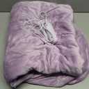 HOMLYNS LuxeHeat Heated Blanket Electric Blanket, Soft Flannel Sherpa Heated Throw, Heating Blanket with 5 Heat Settings, 3 hrs Timer Auto Shut Off (50x60 inches, Purple)