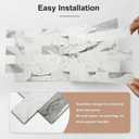 STICKGOO 10-Sheet Subway Tile Peel and Stick Backsplash, Seamless Design Glossy Carrara White Kitchen Backsplash Wall Tiles, Waterproof Stick on Tile for Bathroom, RV, Fireplace