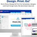 Avery Flexible Printable Name Tags, 2-1/3" x 3-3/8", Matte White, 400 Removable Name Badges for Laser and Inkjet Printers (5395)