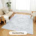 2PCS Boho Area Rugs, Soft Washable Rug with Non Slip Backing, Detachable Low Pile Carpet for Living Room Bedroom Home Dining Room, Double Layer 6x9 Rug (Yellow-toned Neutral)