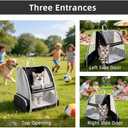 Cat Carrier Soft Sided Pet Carrier Backpack Airline Approved cat Bag for Cats & Dogs - Collapsible, 270° Breathable Design with 1 Pet Poop Bag+ 5 Leak-Proof Pee Pads, Ideal for Small/Medium Pets