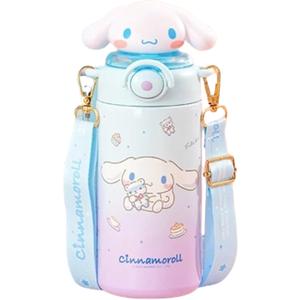 Cinnamoroll White Stainless Steel Insulated Water Bottle (Straw) with Strap 600ml