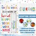 Leelosp 48 Pcs Social Worker Gifts Social Work Month Appreciation Lip Balms Moisturizing Bulk Society Worker Thank You Gifts for Women Men Volunteer Staff Team Coworker Grad Retirement Birthday