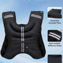 Weighted Vest for Men Women, 12lbs Adjustable Running Vest with Reflective Stripe, Comfortable Body Weight Vests for Workout, Strength Training, Running, Walking, Jogging