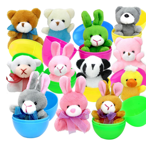 ZMCINER 12 Prefilled Easter Eggs with Plush Filled Easter Eggs with Inside for Easter Basket Stuffers, Easter Party Favor