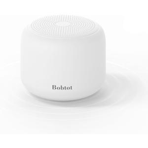 Bobtot Portable Bluetooth Speakers with Strap Easy to Carry, Wireless IPX5 Waterproof Mini Speaker with Loud Stereo Sound, 20 Hours Playtime, Rechargeable Battery, Built-in Microphone, White