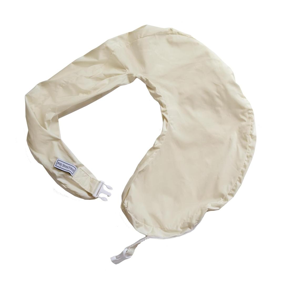 My Brest Friend Organic Cotton Deluxe Nursing Pillow Cover - Slipcovers For Baby - Adjustable Fit, Easy Care, Durable - Original Nursing Pillow Not Included, Organic Cream (1 Count (Pack of 1))