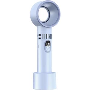 Air Cooling Fan Travel Small Desk Digital Display Small Pocket With Large Battery ABS Texture Handheld Bladeless Fan USB Rechargeable