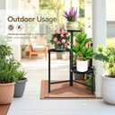 3 Tier Plant Stand Indoor, Metal Plant Shelf Outdoor, Foldable Corner Tall Plant Rack for Multiple Plants, Flower Pot Holder Display Stand for Living Room Patio Home Decor for Gardening