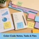 Sticky Notes for Office School Home, 6 Pads 100 Sheets Each, Super Sticky Bright Color Memo Pads, 3x3 Inches Easy Peel Self Stick Notes