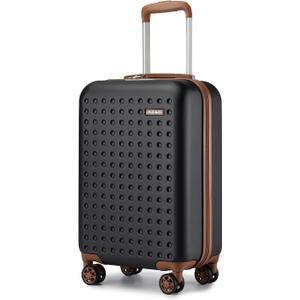 Kono Carry On Luggage 22x14x9 Airline Approved Lightweight Hardside Suitcase with Spinner Wheels & Built-in TSA Lock (Black, 20 Inch)