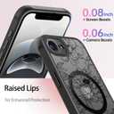 SEXYMOM Magnetic for iPhone 16e Case - Wireless Charging Compatible,Military Drop Tested Cover,Cute Floral Design for Women and Girls,Slim Fit Translucent Matte Phone Case - Blooming Flower