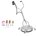 VEVOR 20" Pressure Washer Surface Cleaner w/Handles & Wheels, Stainless Steel Concrete Cleaner 4500 Max PSI, 3/8" Connector & 1/4" Adapter Power Washer Floor Attachment,for Floor Driveway, Patio
