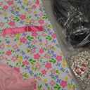 EBYTOP Girls 100th Day of School Little Old Lady Halloween Costume, As Shown (Small(5-7yr), Set1-pk)