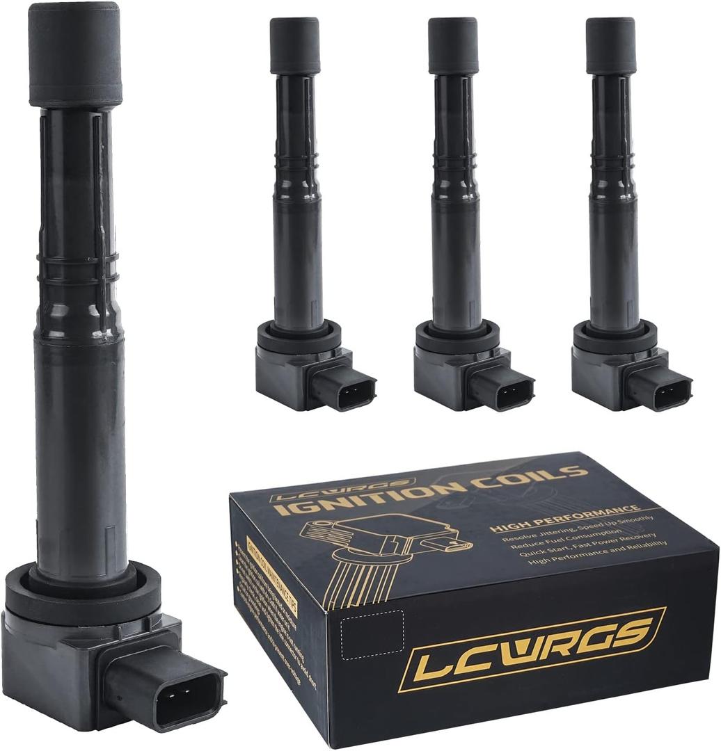 Set of 4 Ignition Coil Pack Fits for L4 2.4 2.0 2002 2003 2004 2005 2006 2007 2008 2009 Honda CRV Accord Civic SI Element S2000 Acura RSX CSX Coil Pack Replaces UF311 UF583 C1382