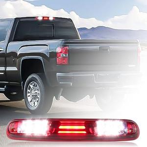 HuaZoon Fit for 2007 2008 2009 2010 2011 2012 2013 Chevy Silverado/GMC Sierra 1500 2500 3500 HD Rear Roof Center LED Third 3rd Brake Cargo Light Assembly High Mount Brake Tail Light