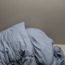 Andency Grayish Blue Full Size Comforter Set, 3 Pieces Lightweight Fluffy Shabby Chic Ruffle Bedding Comforter Sets, All Season Soft Microfiber Bed Set for Kids, Boys, Men(79x90Inch)