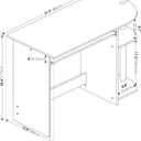 Furinno Simplistic Easy Assembly Computer Desk, With Keyboard Tray, Dark Brown/Black, 31.5 Inch Wide