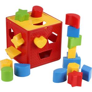 Play22 Baby Blocks Shape Sorter Toy - Childrens Blocks Includes 18 Shapes - Learning Color Recognition - Colorful Sorter Cube Box - My First Baby Toys - Toys Gift for Boys & Girls