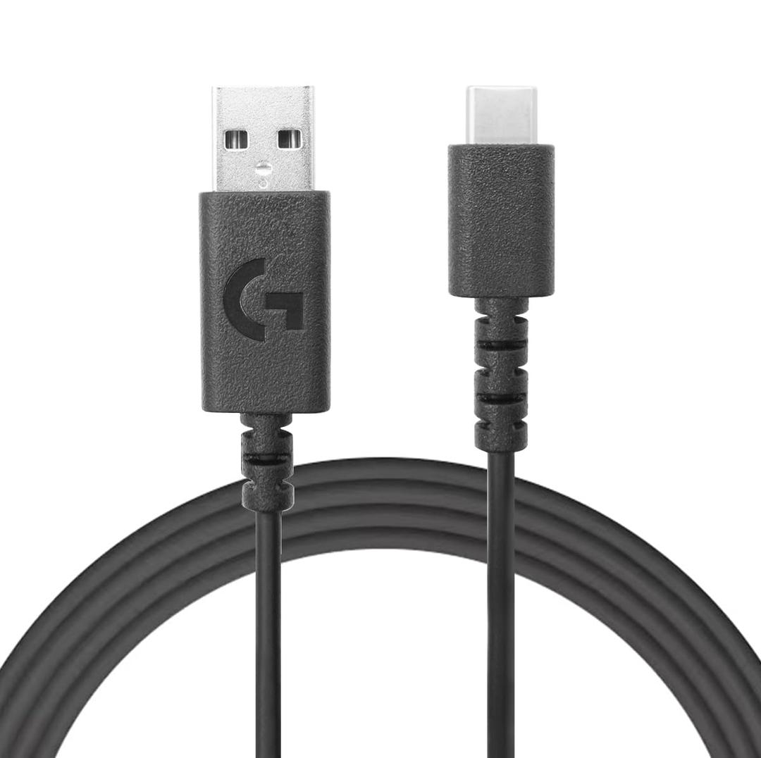 Type-C Date Charging Cable, USB C to USB for Logitech G502 X Wireless/G502X Plus/G Pro X Superlight 2/DEX/G435 G733 Headset/G PRO X2 Headphones/Pro x tkl/Pro X 60/G915X/G515 Keyboard