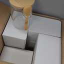 Overnight Oats Containers with Lids, 8 Pack 17oz Glass Yogurt Jars with Bamboo Spoon, Chia Pudding Containers for Salad, Cereal Coffee, Flour