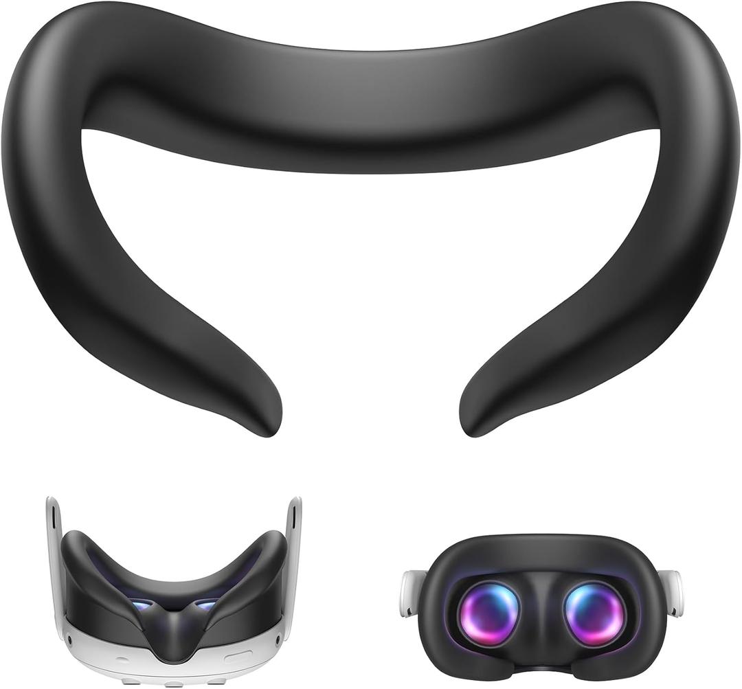 KIWI design F3 Silicone Facial Interface Compatible with Meta/Oculus Quest 3, Sweatproof VR Face Cover Accessories, Not for Quest 3S