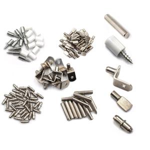 binifiMux 125Pcs Shelf Pins Kit,5 Styles Shelf Support Pegs, Bookshelf Pegs for Shelves,Cabinet Shelf Bracket Pegs Shelf Pins Holders for Furniture Closet, Nickel Plated