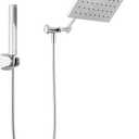 Delta Faucet 10-inch Raincan Shower Head and Hand Held Shower Combo, Chrome Square Shower Head, Rainfall Shower Head, Hand Shower, High Pressure Shower Head, 1.75 GPM Flow Rate, Chrome 75527