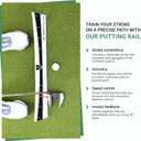 Putting Plane Rail - Portable Golf Putting Stroke Trainer and Training Aid, 24" x 3" x 4.5"