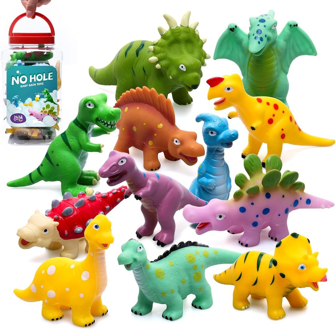 Hely Cancy Dinosaur Bath Toys - No Hole Bath Toys for Kids, Baby Bath Toys for Shower Water Pool Toys