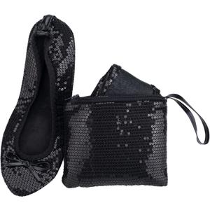 Women's Foldable Flats  Portable Ballet Slippers Shoes for Travel, Wedding  Fits in Purse (Large)