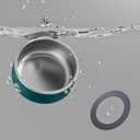 YINGFAN Dog Bowl Durable Non-Slip Stainless Steel Dog Bowl with Rubber Ring Heavy Duty Basic Bowls for Dogs (Blackish Green, 32oz)