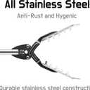FTH Premium Stainless Steel Grabber Reacher Pickup Tool Heavy Duty Trash Picker Log BBQ Fireplace pits Snake Tongs (41 inch)