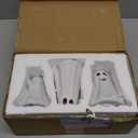 [Timer] Light Up Ghost Halloween Decor, 3 Pcs Ceramic Halloween Ghost Decorations Indoor, Cute White Ghost Figurines Statue for Indoor Decor Home Table (A)