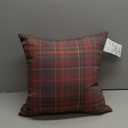 Scottish Red Plaid Tartan Pattern Cozy Cottage Boho Throw Pillow (18x18)