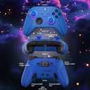 YUYIU Wireless 2.4GHz Controller with 7 Colors RGB Light for Xbox Controller, Xbox One Series X|S,Consoles,Steam PC Windows, with 1000mAh Battery/Dual Vib-ration/Turbo/Programmable, 3.5mm Audio Jack (BLUE)