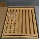 Bread Slicer for Sourdough Rounds, Bread Slicing Guide for Homemade Bread, Wide Bamboo Base for Artisan Loaves, Compact Design, Doubles as Serving Tray (No Knife)