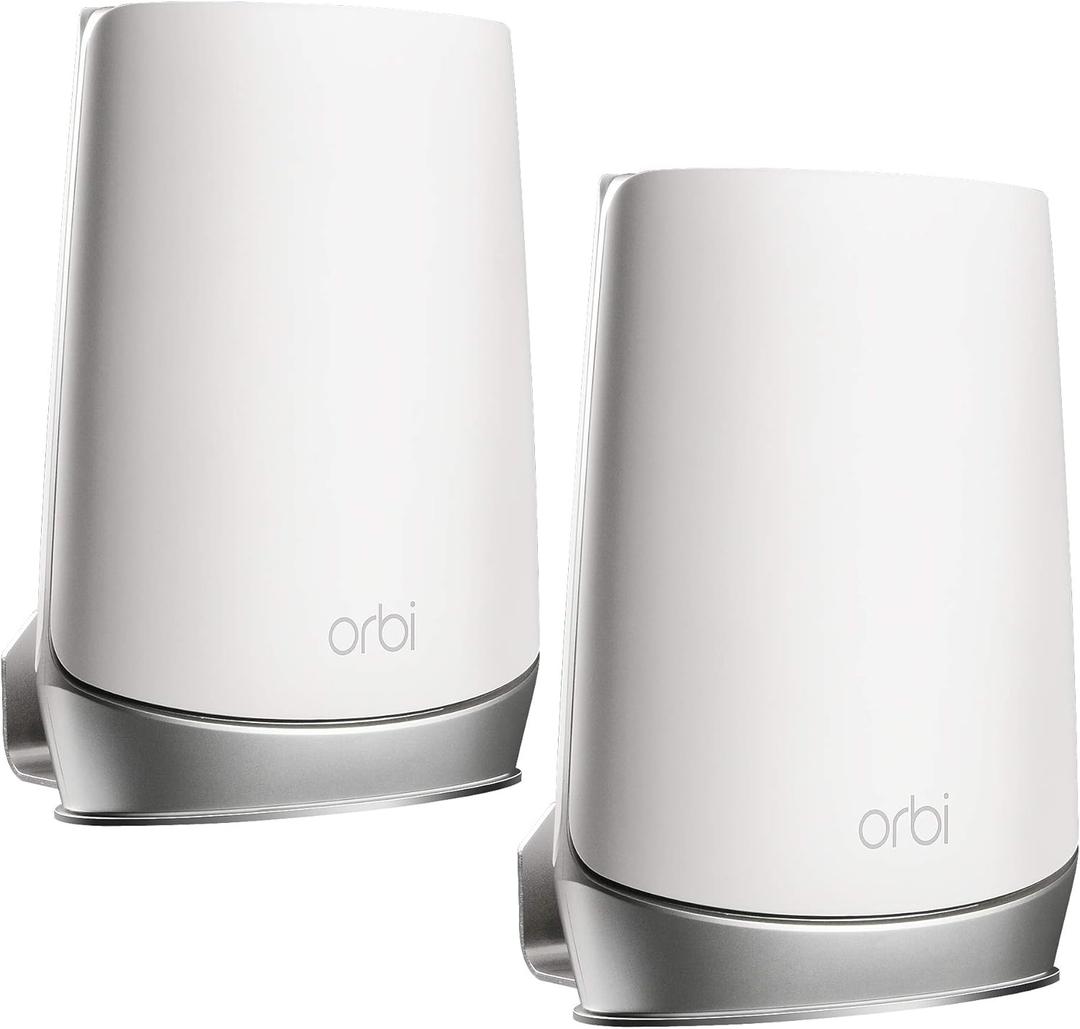 Wall Mount for Netgbear Orbi WiFi 6 Router with Sturdy Metal Stand Compatible Orbi WiFi 6 Router RBK753 RBK852 RBK853 RBS750 RBK752 RBK850 RBS750 RBS751(2 Pack)