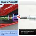 YOXUFA VM22 26mm Carburetor Exhaust Pipe Muffler Stage 2 Kit for Predator 212cc 224cc 196cc Coleman CT200U BT200X Baja MB200 KT196 Go Kart 6.5HP GX160 Engine Parts Mini Bike Throttle Assembly (colour-plated)