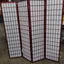 Roundhill Furniture Oriental Shoji 4 Panel Screen Room Divider, Cherry, 
Product Dimensions	72"W x 71"H