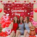 Decoracion De San Galentin: Galentines Photo Props Include Galentines Day Backdrop Heart Balloons Teddy Bear Balloons Garland for Galentines Day Room Decorations