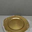  8 Pack - 13" Gold  Plates - Perfect for Wedding, Party Decorations, Banquet, Upscale Occasions, Birthday Celebrations (Type1)
