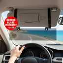 Glare Guard Professional-Grade Polarized Sun Visor Extender Anti-Glare Sun Glare Blocker for Car Windshields, Adjustable Clip-On UV400 Tinted Visor Extension for Cars, Trucks & SUV (w/Storage Pouch)