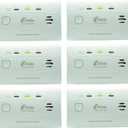 Kidde Carbon Monoxide Detector with 10-Year Battery, 3 LED Lights & Alarm Memory, 6 Pack