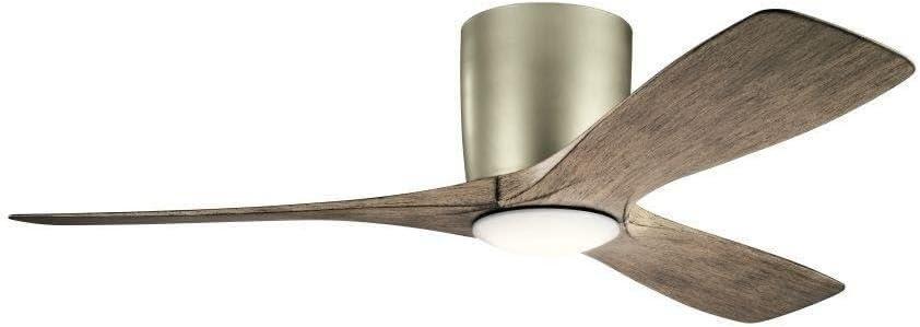 Kichler 300032NI Volos, 48" Ceiling Fan with LED Lights & Wall Control, Brushed Nickel