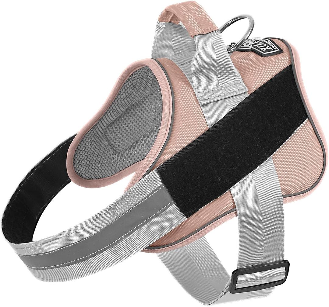 Bolux Dog Harness, No-Pull Reflective Dog Vest, Breathable Adjustable Pet Harness with Handle for Outdoor Walking - No More Pulling, Tugging or Choking (Small (Pack of 1), RosePink)