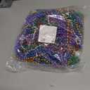 Oojami Mardi Gras Beads Necklaces - 33" Assorted Colors Beaded Necklaces for Mardi Gras, Carnival, Pirate Parties, Masquerade and Christmas, Bulk Parade Throws and Party Favors for Men and Women