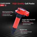 Set of 6 Upgraded Ignition Coil Pack and Spark Plug 2011-2020 For Ford F150 Expedition Explorer Flex Taurus Transit, For Lincoln MKS MKT Navigator Turbo 3.5 V6 Replaces UF646