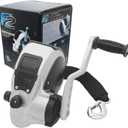 Fulton FW32000101 F2 Marine Trailer Winch, Two-Speed, 3,200 lbs. Capacity, 4-Position Handle Adjusts From 6" to 9", 20' Foot Strap With Hook
